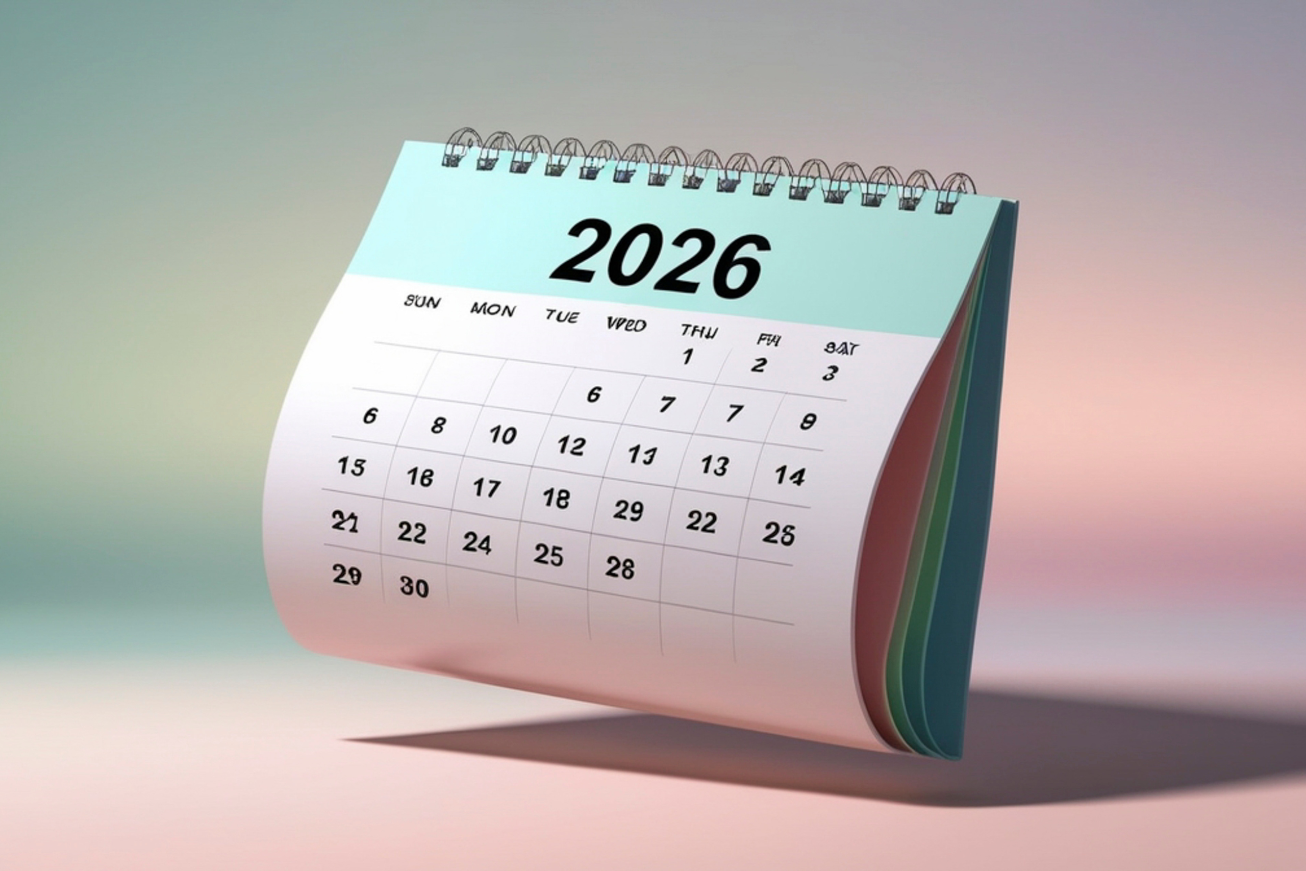 Calendrier fiscal 2026