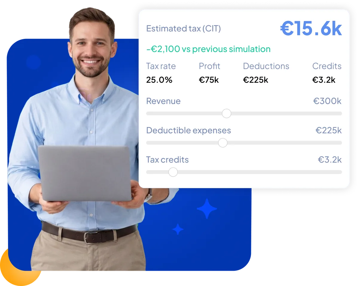 Free French corporate tax (CIT) simulator by Dirigeoo
